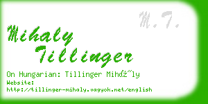 mihaly tillinger business card